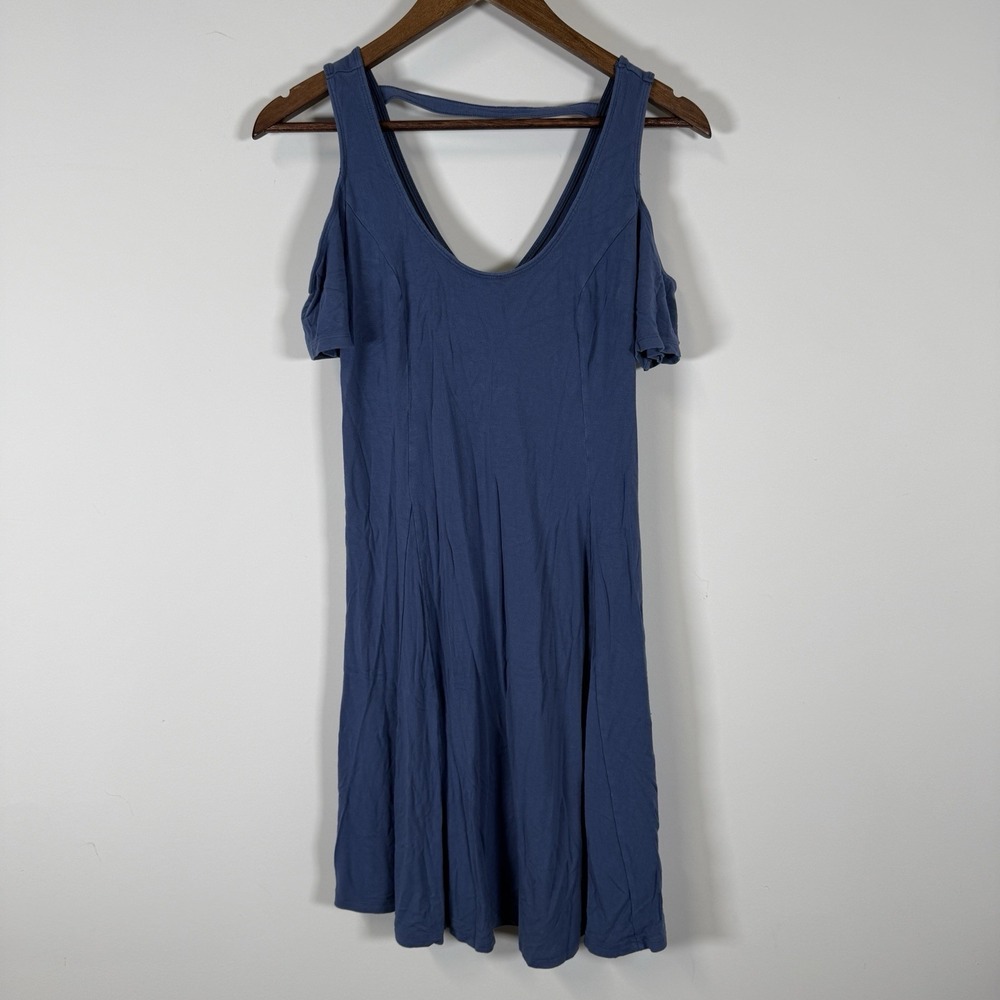 Hollister Women's‎ Blue Stretchy A-Linr Open Shoulder Dress Size Small